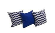 Kit 3 Almofadas Decorativas Cheias 45x45cm com zíper