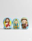 Kit 3 Almofadas Decorativas de Santinhos em Formato Irregular (45x35 cm) - Suede
