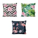 Kit 3 Almofadas Floral Flamingo Para Sofá Decoração Sala de Estar 40x40 Novadecora Kit 3 Almofadas Floral Flamingo Para Sofá Decoração Sala de Estar 40x40 Novadecora