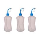 Kit 3 Almotolias Transparente 500ML Bico Curvo