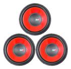 Kit 3 alto falante etm subwoofer 12 pol ew 175w rms 4 ohms cores