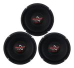 Kit 3 alto falante medio hp 200h 6 polegadas 8 ohms hard power