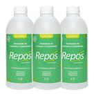 Kit 3 Amaciante de Cutículas e Calosidades Antibacteriano Profissional 1,1l Repos Cosméticos