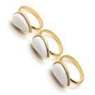 Kit 3 Anéis Gotas Banho Ouro 18k 783