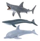 Kit 3 Animais Marinhos Aquaticos Borracha Macia E Flexível