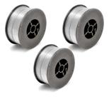 Kit - 3 Arame Para Solda Mig Revestido Uso Sem Gás 0,8mm E71t-sg - Rolo 1kg - Galzer