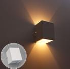 Kit 3 Arandela 2 fachos branca para parede muro externa e interna + 3 lâmpadas led g9 5w 3000k st678