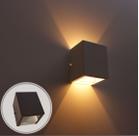 Kit 3 Arandela 2 fachos marrom para parede muro externa e interna + 3 lâmpadas led g9 5w 3000k st678