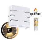 Kit 3 Arandela Slim 6 Frisos 12x12x4cm Bivolt G9 Com Lâmpada Interna Externa Muro Parede - 101