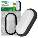 Kit 3 Arandela Tartaruga Led Preta Ip65 24w Branco Quente 3000K
