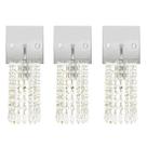 Kit 3 Arandelas De Cristal Acrilico Clearcrillic Quadrada!
