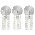 Kit 3 Arandelas De Cristal Acrilico Clearcrillic Redonda!