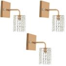 Kit 3 Arandelas De Cristal Legitimo Clearcast Cobre