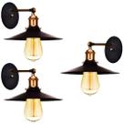 Kit 3 Arandelas Industrial Vintage Retro Nordic Loft