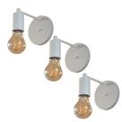 Kit 3 Arandelas Parede Industrial Vintage Moderna Branco
