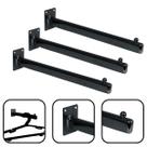 Kit 3 Arara De Parede Cabideiro Com Esfera Reta 40cm Preto Kit 3 Arara De Parede Cabideiro Com Esfera Reta 40cm Preto