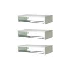 Kit 3 Araras Roupas Cabideiro Prateleira 60x20x25 Cm Mdf