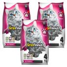 Kit 3 Areia Higienica Para Gatos Gran Finnus Total 12kg