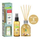 Kit 3 Aromatizador Difusor de Varetas Ambiente Aroma Vanilla Spray Perfumado Casa Cheirinho