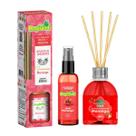 Kit 3 Aromatizador Difusor de Varetas Ambiente Morango Spray Odorizante Perfumado Cheirinho Casa