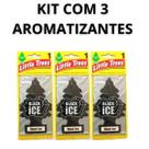 Kit 3 Aromatizante Cheirinho de Carro Little Tree Black Ice Mais Vendido do Momento