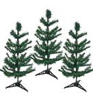 kIT 3 ARVORE VERDE NATAL TRADICIONAL PLASTICO 55CM 46 GALHOS PEQUANA APARTAMENTO MESA SALA ESCRITÓRIO