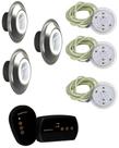 Kit 3 Aspiracao+ 1 Controladora Rgb+ 3 Led Rgb De Rosca