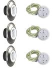 Kit 3 Aspiracao+ 3 Leds De Rosca Rgb 9w