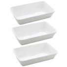 Kit 3 Assadeiras de Porcelana Branca 1,5L Refratário Lyor Re