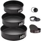 Kit 3 Assadeiras para Bolo Torta com Fundo Removível e Antiaderentes - Quality House