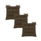 KIT 3 Assentos Almofadas Futon Cadeira Cheia Decorativa Sofá Poltrona Fita Para Amarrar 40x40cm
