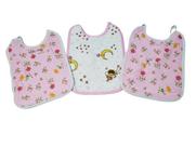 Kit 3 babador 100% algodão memina papi 25 x19
