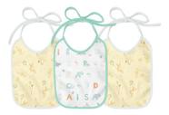 Kit 3 Babador Flanelado Plastificado Estampado 21x19cm Papi