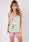 Kit 3 Baby Doll Vekyo Adulto Estampado Flamingo