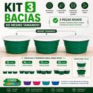 Kit 3 Bacias Plásticas do Mesmo Tamanho com ou sem Tampa Cores Sortidas 2L, 4L, 7L ou 12L Kit 3 Bacias Plásticas do Mesmo Tamanho com ou sem Tampa Cores Sortidas 2L, 4L, 7L ou 12L