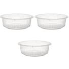 Kit 3 Bacias Plásticas Transparentes Pequenas 3,3 Litros