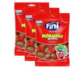 Kit 3 Bala de Gelatina Fini Morango Silvestre Sabor Morango 80g