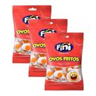 Kit 3 Bala de Gelatina Fini Ovos Fritos Sabor Tutti-Frutti 80g