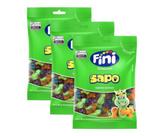 Kit 3 Bala de Gelatina Fini Sapo Sabores Sortidos 80g
