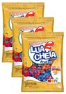 kit 3 Bala Lua Cheia Frutas Framboesa Cereja E Laranja 600g