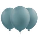 Kit 3 Balão Azul Tiffany 9 Liso Para Festa Pacote 50 Und