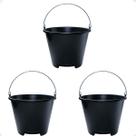 Kit 3 Balde Especial para Transporte Plástico 12L Resistente Kit 3 Balde Especial para Transporte Plástico 12L Resistente