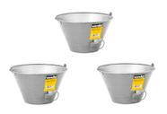Kit 3 Balde Metálico Concreto Construção 10 Litros VONDER Kit 3 Balde Metálico Concreto Construção 10 Litros VONDER