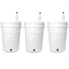 Kit 3 Baldes 22 Litros Fermentador Torneira e Airlock Tampa e Alça Reforçada