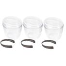 Kit 3 Baldes de Gelo com Tampa e Pegador 1,9L Transparente Crippa Plástico Champanheira