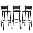 Kit 3 Banco cadeiras Banquetas Para Cozinha Gourmet Bancada Balcao Bar Gourmet Área de Lazer Itagold