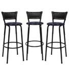 Kit 3 Banco cadeiras Banquetas Para Cozinha Gourmet Bancada Balcao Bar Gourmet Área de Lazer Itagold