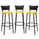 Kit 3 Banco de Balcao Banquetas Para Cozinha Gourmet Bancada Bar Gourmet Área de Lazer Itagold