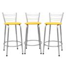 Kit 3 Banco Para Balcão Ilha Bistrô Banqueta 60cm Flórida Prata Bar Cozinha Área Gourmet Churrasqueira Edicula Kit 3 Banco Para Balcão Ilha Bistrô Banqueta 60cm Flórida Prata Bar Cozinha Área Gourmet Churrasqueira Edicula