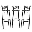 Kit 3 Bancos Altos Banquetas 80cm Eclipse Preta Ideal Cozinha Gourmet Balcão Ilha Área de Lazer Bar Itagold